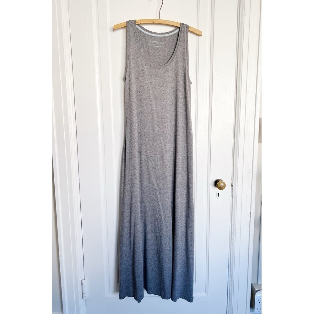 Free Fly • Bamboo Heritage Midi Dress maxi tank jersey knit Heather Flint grey - Picture 2 of 12